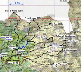 mappa itinerario