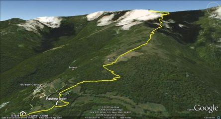 la traccia gps