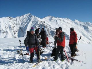 foto di gruppo in vetta
