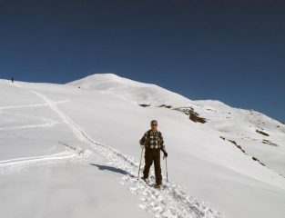 Discesa con le ciaspole
