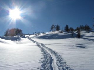 poco sotto la cima