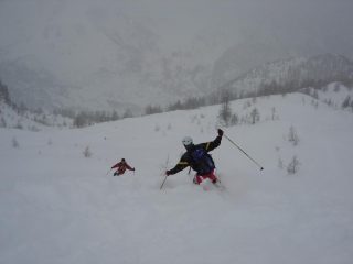 Michele e Sergio in discesa