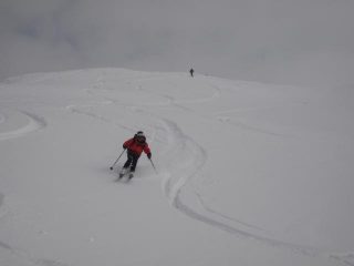 primi curvoni sotto la cima