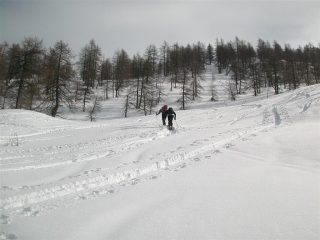 Stefano e Annalisa che mi staccano impietosamente (2100 m circa)