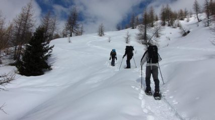 salendo insieme al Gruppo del CAI Geat (14-2-2010)