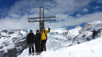 Davide, Maria Carla e Stelvio in vetta (14-2-2010)