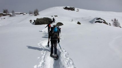 salendo lungo il versante Sud del Palon di Resy (14-2-2010)