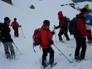 Foto di gruppo in discesa