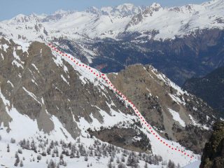 Il Canale SE alla cresta del Janus