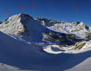 Itinerario per il Col Peygou, visto dall'Arpelin