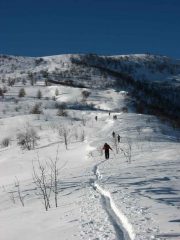 Il tracciato che porta al colle