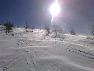 l'arrivo in vetta