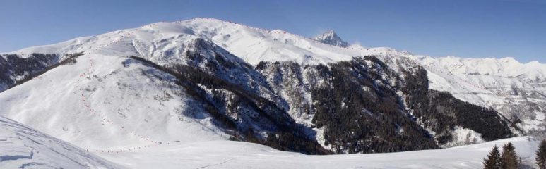 l'itinerario visto da Bric la Plata