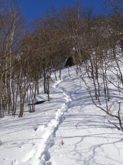 Tratto finale con molta neve