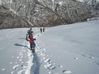 Il gruppo in discesa