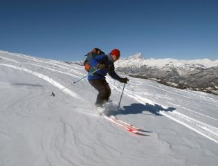 Discesa parte alta, il Maestro