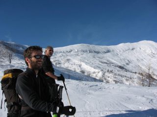 sotto il pendio che porta al Col di Melle