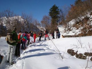 Con il gruppo sulla strada per il Forte