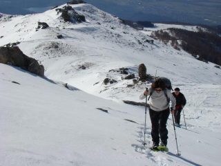 in salita all inizio del pendio finale