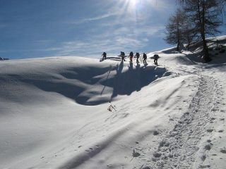 Salendo verso Praz Premier