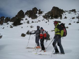 i tre amici in discesa