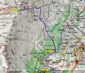 mappa itinerario con traccia GPS