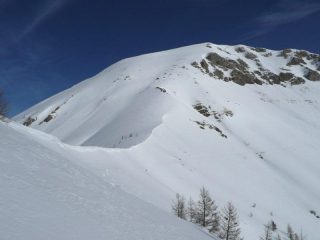 il pendio finale da poco sotto il colle selle vecchie