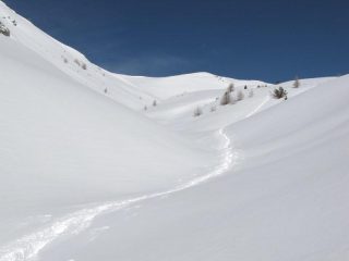 discesa nel vallone blegier