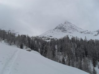 la baita in alto prima del colletto che adduce all'alpe