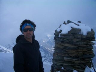 Riccardo soddisfatto in cima