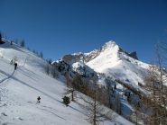 Arrivo in cresta con bella vista sul Pelvo d'Elva