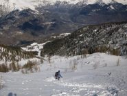 Il versante di discesa