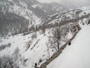 Strada per Nevache: Sciatori e ciaspolari