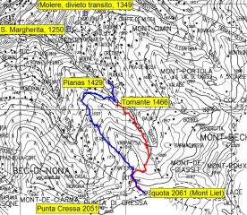Mont Liet, itin. ad anello, da S. Margherita