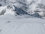 l'ultimo pendio da sotto la cima