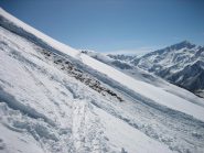 la traccia che passava proprio dove è caduta la valanga... 