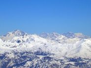 Disgrazia, Scerscen, Bernina, Cresta Guzza, canale Folatti, Argient, Palù visti dalla punta Cermenati