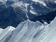 Cornici sulla cresta verso il Bourcet