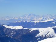 Il monte Rosa visto dalla cima