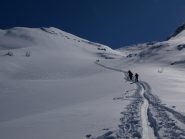 Finale di salita, a sx la cima