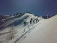 la dorsale prima della cima