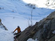 Daniele all'uscita del tiro verticale centrale