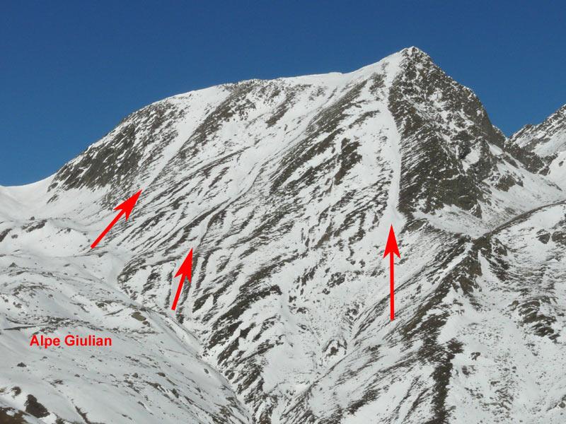 I canalini del Peigrò (23 gennaio 2008)