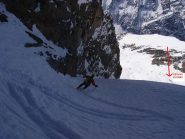 Mario punta gli sci verso il rif. Bozano