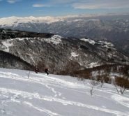 Discesa dal monte Roccere sulla strada