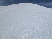 Il pendio finale prima dell'ultimo ripiano