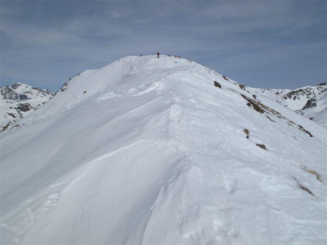 Il crinale prima della vetta