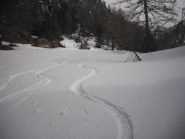 ultimo tratto con neve decento sotto gr. Jacques