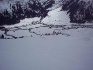la valle dall'alto in discesa