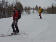 Visibilità accettabile a fianco dei larici